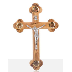 Budded crucifix 23cm 9