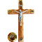 Bethlehem olive wood wall crucifix