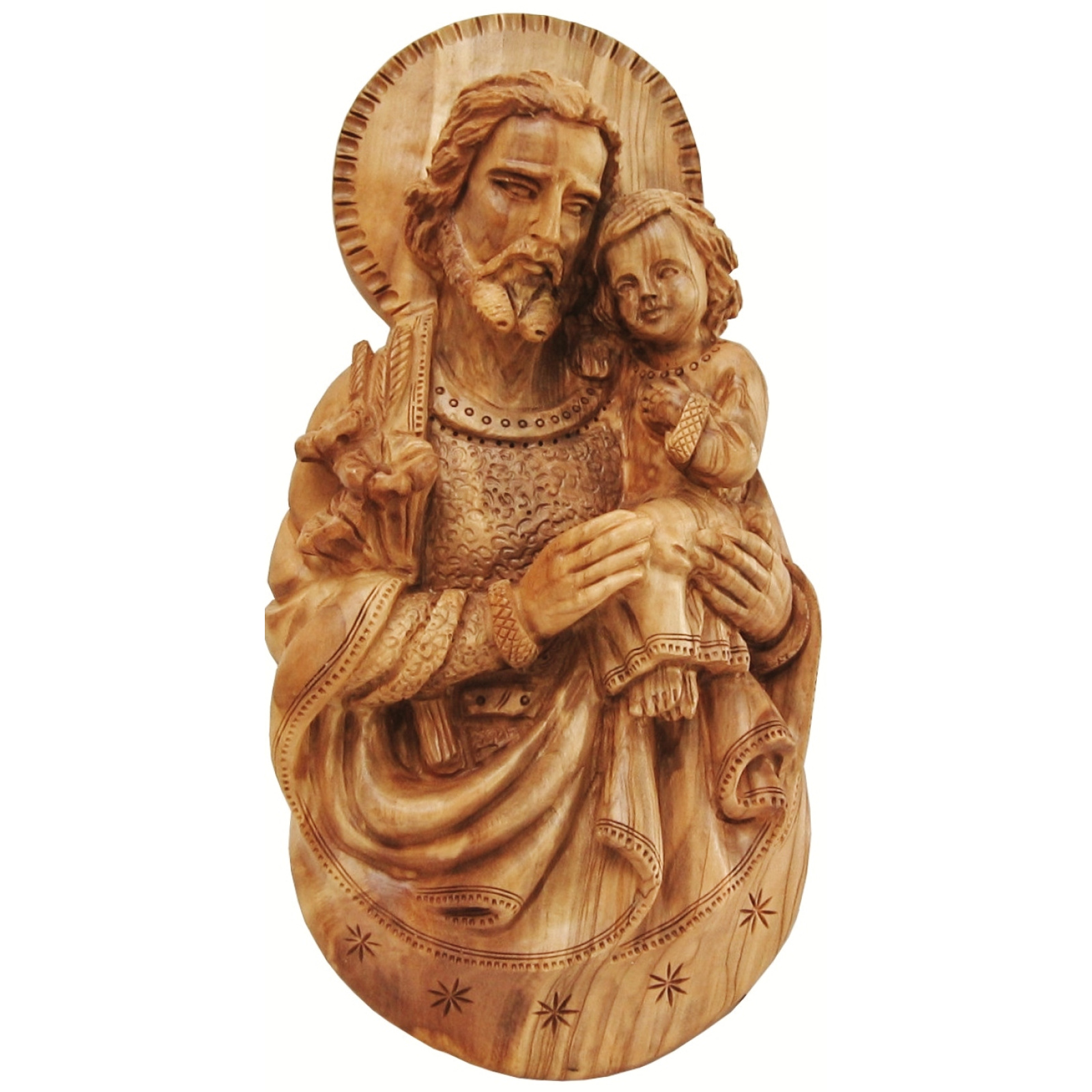 saint joseph child jesus wall plaque