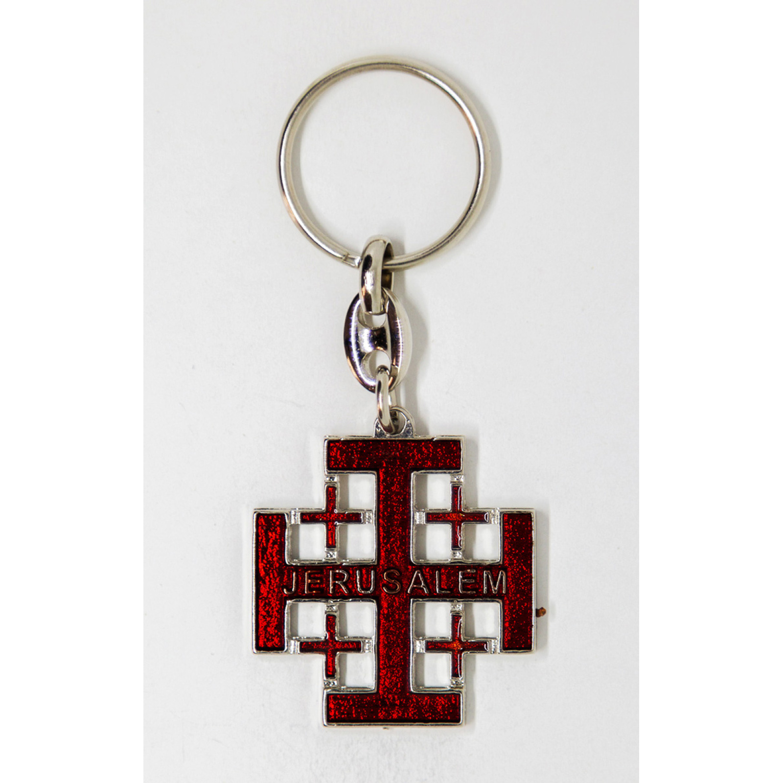 Jerusalem cross keychain
