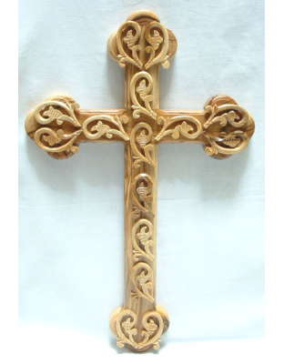 Budded cross with decorations