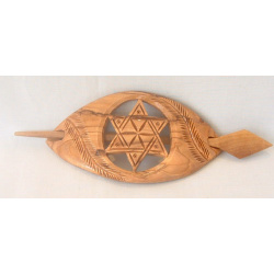 Star wooden hair buckle