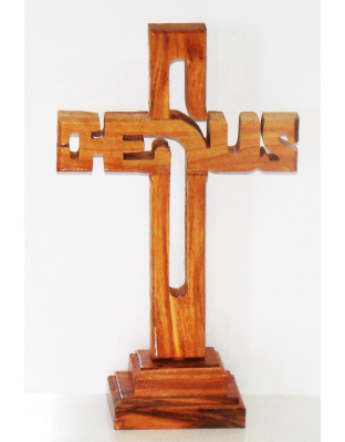 Small Jesus Name standing cross