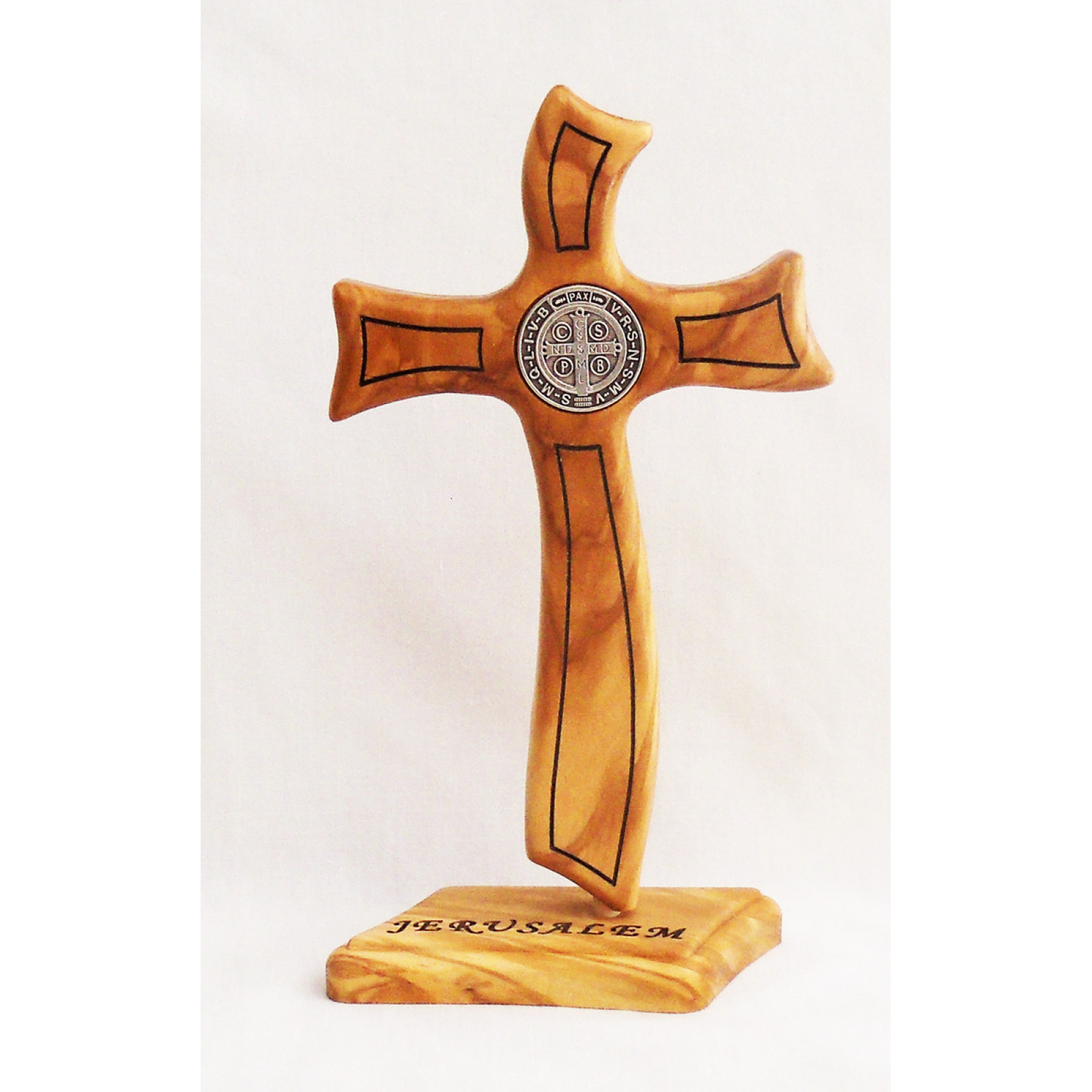 Saint Benedict contemporary standing cross 