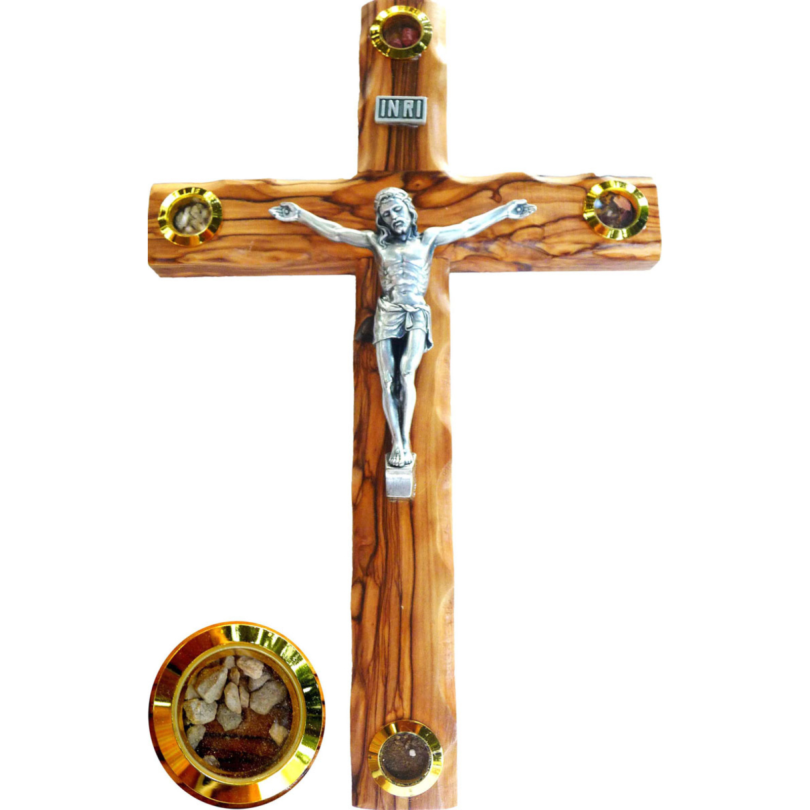 Olive wood crucifix