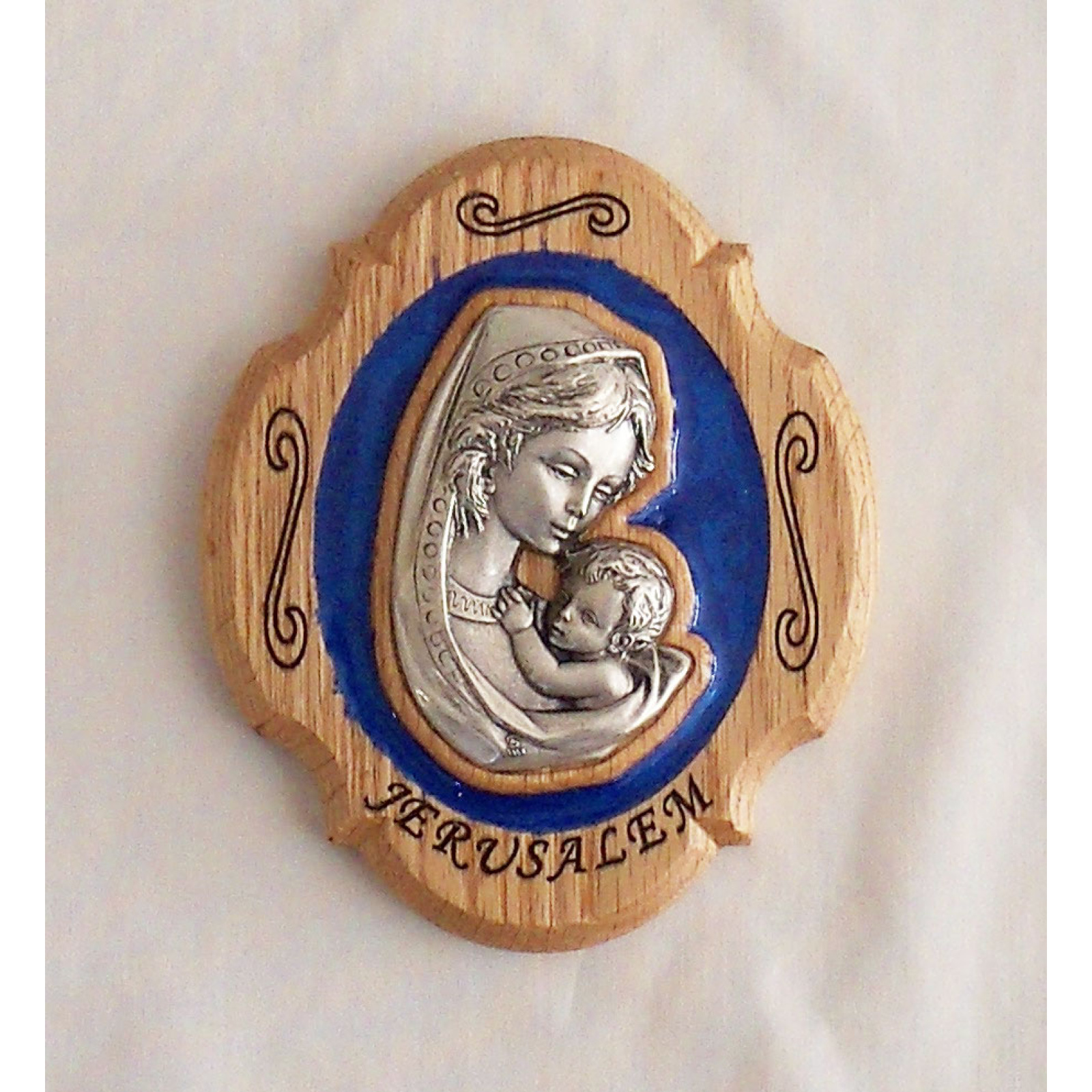 Virgin Mary and Baby Jesus plaque