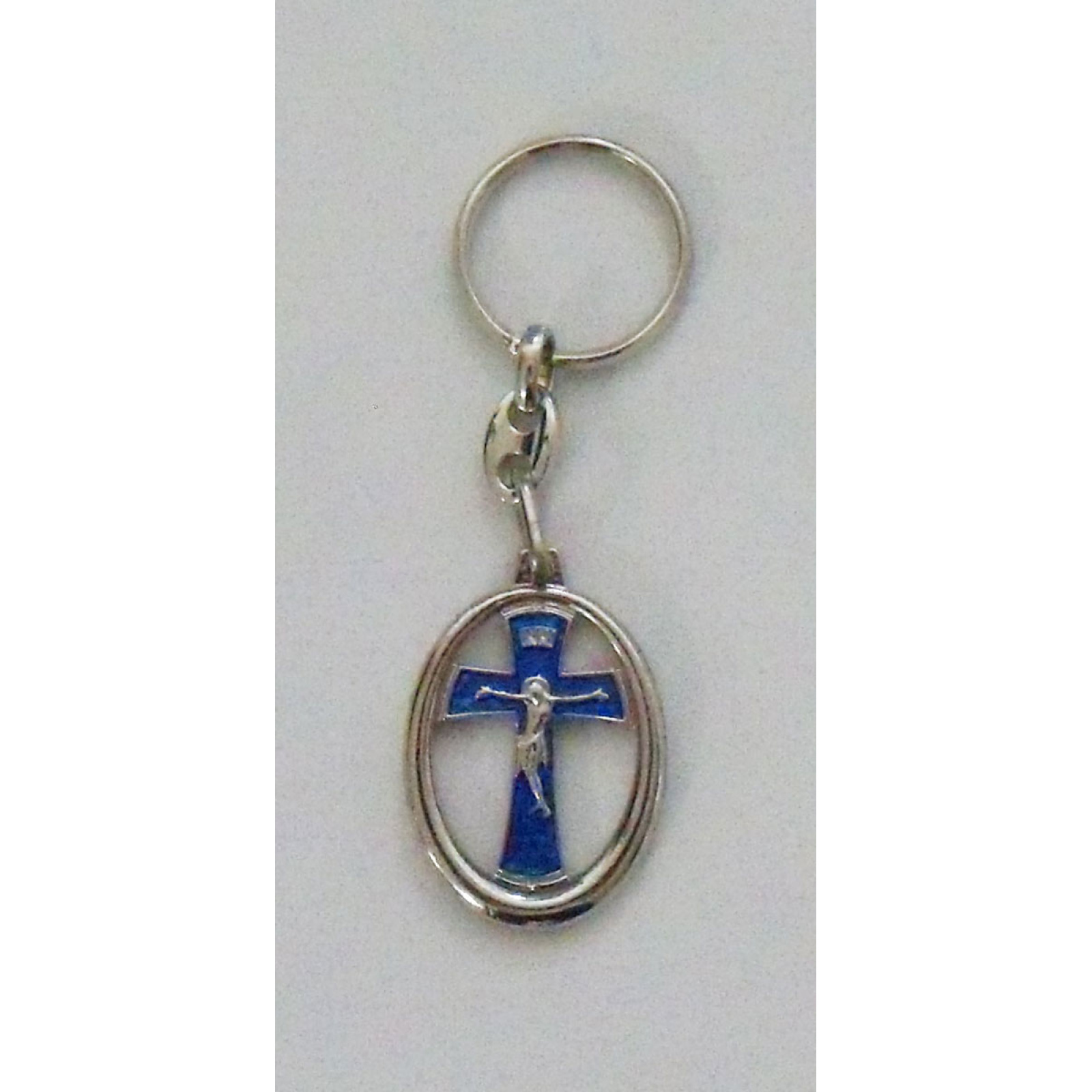 Cross keychain with enamel colors